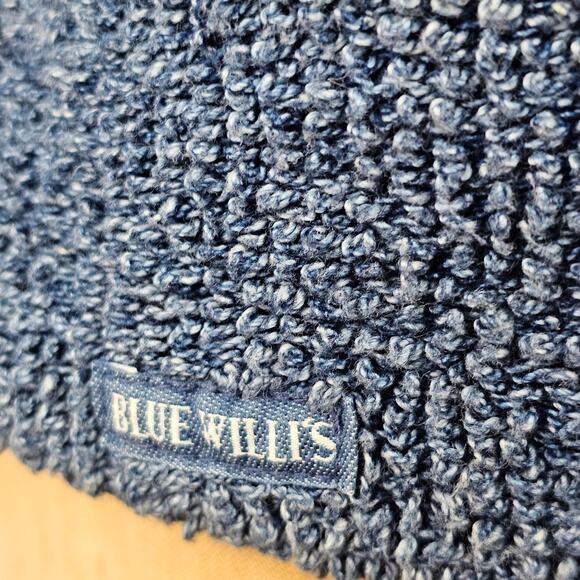 Blue Willi's cotton Indigo dyed roll neck oversized pullover sweater size Small - Picture 3 of 11